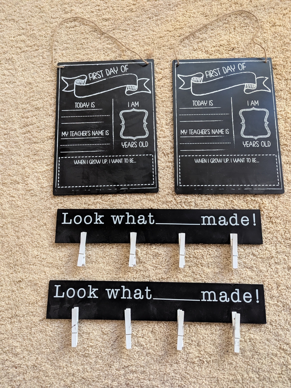Classroom Display Boards - Black & White Chalkboard